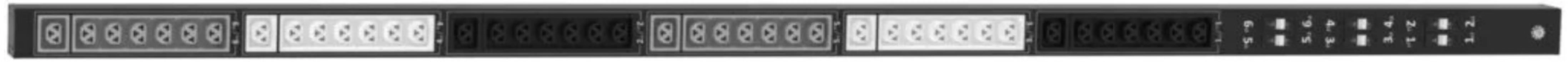 Блок розеток RAKTEK RTP3B3242 PDU Базовые, верт., 3-фазный ввод, 32A, 380-415В, 42 х универс. роз. С13/С19 (макс. 16А)