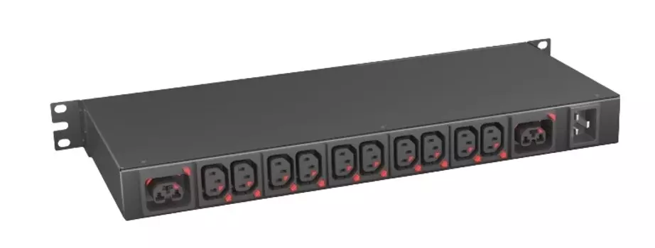 Блок розеток SmartWatt PMIS111SO102UL PDU P-series 1U-MIS-1P16A-SMB-10C13-2C39-UL-2M-IEC320