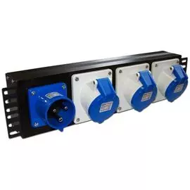 Блок розеток TWT TWT-PDU-32AI9-1P 19" однофазный, 1х3 IEC309, 32A 250V, без шнура питания