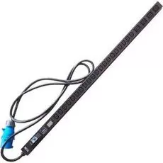 Блок розеток TWT TWT-PDVI-4C9-20C3-I9 вертикальный, 4xC19 + 20xC13, 250V, 32A, A/V-метр, шнур 3 метра, вилка IEC309