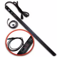 Блок розеток TWT TWT-PDVM-4C9-20C3-I9 вертикальный, 4xC19+20xC13, 250V, 32A, с мониторингом по RS-485, шнур 3 м, вилка IEC309