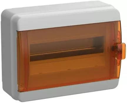 Бокс IEK TF5-KP72-N-12-65-K03-K09 TEKFOR пластиковый КМПн-12 IP65 оранжевая прозрачная дверь