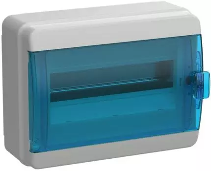 Бокс IEK TF5-KP72-N-12-65-K03-K07 TEKFOR пластиковый КМПн-12 IP65 синяя прозрачная дверь