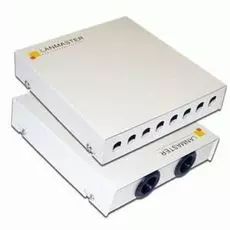 Бокс настенный Lanmaster LAN-FOBM-WM-8ST металлический, на 8 ST адаптеров