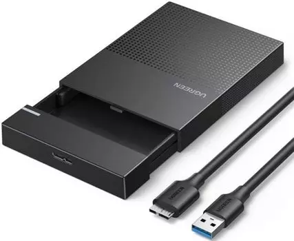 Бокс UGREEN CM471 30725_ внешний для жесткого диска 2.5 Inch Hard Drive Enclosure с кабелем Micro US