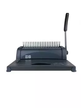 Брошюровщик ГЕЛЕОС БП-12 на пластиковую пружину, А4, ручная перфорация 12 листов, переплет макс до 500 л., глубина перфорации 3,5-5,5 мм