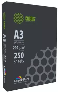 Бумага Cactus CS-LPA3200250 A3/200г/м2/250л./белый для лазерной печати