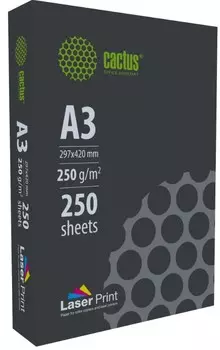 Бумага Cactus CS-LPA3250250 A3/250г/м2/250л./белый для лазерной печати