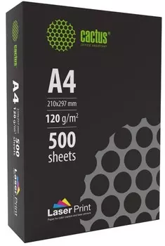 Бумага Cactus CS-LPA4120500 A4/120г/м2/500л./белый для лазерной печати