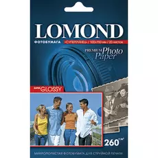 Бумага Lomond 1103102 10х15 Суперглянцевая фотобумага, 260г/м2, 20 листов