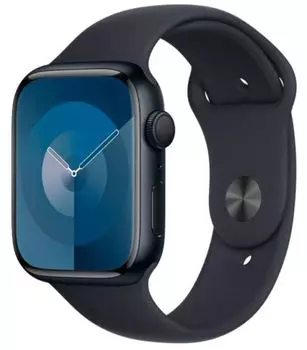Часы Apple Watch S9 45mm Midnight Aluminium Case with Midnight Sport Band - M/L