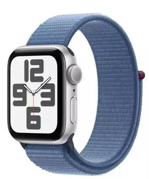 Часы Apple Watch SE (2nd Gen 2023) 44mm Silver Aluminium Case with Winter Blue Sport Loop (MREF3LL/A