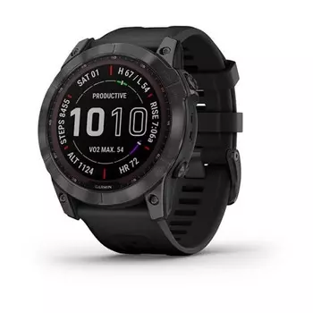 Часы Garmin Fenix 7X 010-02541-11 1.4" sapphire solar gray/black