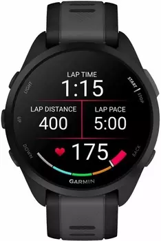 Часы Garmin Forerunner 165 010-02863-20 43мм, серый ремешок, черные
