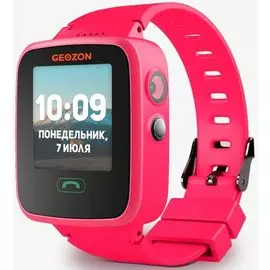 Часы GEOZON AQUA G-W04PNK pink, детские/MT2503A/1.44” IPS 240×240/Glonass,GPS,LBS,A-GPS,ELLP/600Mah/IP67/док-станция