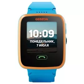 Часы GEOZON AQUA G-W04BLU blue, детские/MT2503A/1.44” IPS 240×240/Glonass,GPS,LBS,A-GPS,ELLP/600Mah/IP67/док-станция