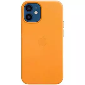 Чехол Apple Leather Case with MagSafe MHK63ZE/A для iPhone 12 mini california poppy
