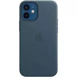 Чехол Apple Leather Case with MagSafe MHK83ZE/A для iPhone 12 mini baltic blue