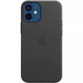 Чехол Apple Leather Case with MagSafe MHKA3ZE/A для iPhone 12 mini black