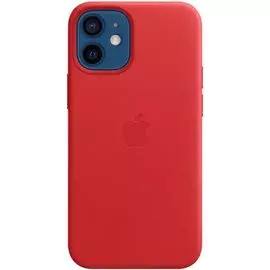 Чехол Apple Leather Case with MagSafe MHKD3ZE/A для iPhone 12 | 12 Pro red