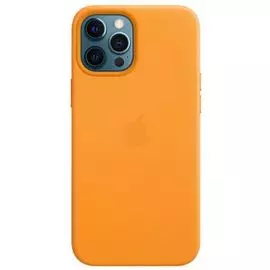 Чехол Apple Leather Case with MagSafe MHKH3ZE/A для iPhone 12 Pro Max california poppy