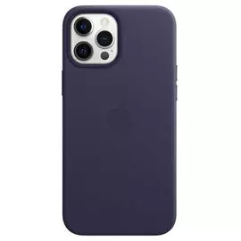 Чехол Apple Leather Case with MagSafe MJYT3ZE/A для iPhone 12 Pro Max, deep violet