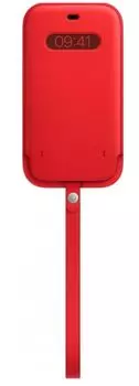 Чехол Apple Leather Sleeve with MagSafe MHYJ3ZE/A для iPhone 12 Pro Max, red