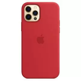 Чехол Apple Silicone Case with MagSafe MHL63ZE/A для iPhone 12 | 12 Pro red