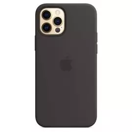 Чехол Apple Silicone Case with MagSafe MHL73ZE/A для iPhone 12 | 12 Pro black