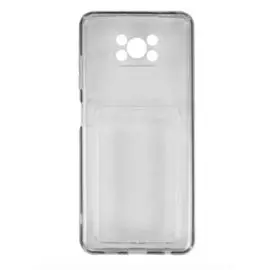 Чехол Red Line УТ000027271 накладка, силикон iBox Crystal для Xiaomi Poco X3/X3 Pro, с кардхолдером (прозрачный)