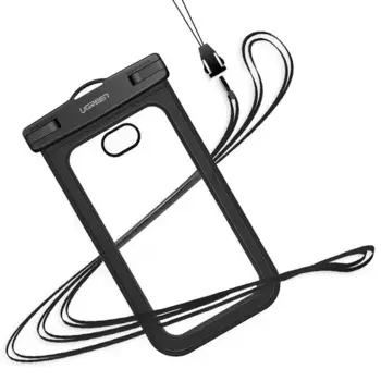 Чехол UGREEN LP186 60959 водонепроницаемый для телефона, черный/прозрачный