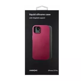 Чехол UNBRKE УТ000027805 liquid silicone case MagSafe support для iPhone 13 Pro, винный