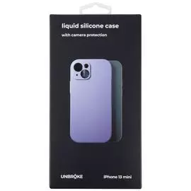 Чехол UNBRKE УТ000027810 liquid silicone case with camera protection для iPhone 13 mini, фиолетовый