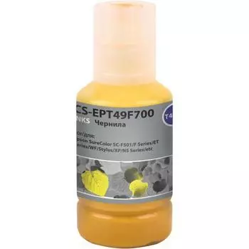 Чернила Cactus CS-EPT49F700 T49F7 желтый флуоресцентный 140мл для Epson SureColor SC-F501