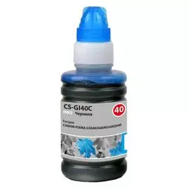 Чернила для заправки Cactus CS-GI40C голубой 100мл для Canon Pixma G5040/G6040/GM2040