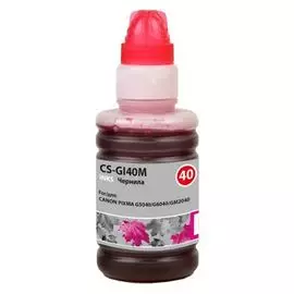 Чернила для заправки Cactus CS-GI40M пурпурный, 100мл для Canon Pixma G5040/G6040/GM2040