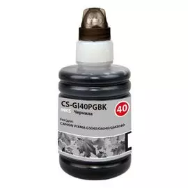 Чернила для заправки Cactus CS-GI40PGBK черный, 100мл для Canon Pixma G5040/G6040/GM2040