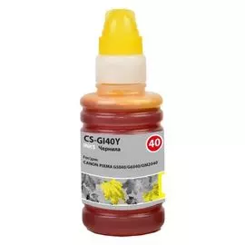 Чернила для заправки Cactus CS-GI40Y желтый, 100мл для Canon Pixma G5040/G6040/GM2040