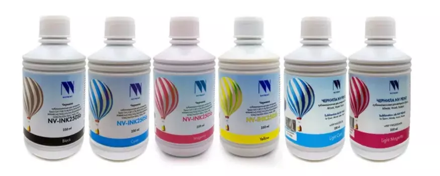 Чернила NVP NV-INK250Sb6 сублимационные чернила, комплект 6 цветов по 250 мл.