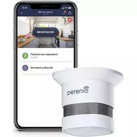 Датчик Perenio PECSS01 дыма, 2,4Гц, до 30м, 3В, сигнал тревоги 85Дб