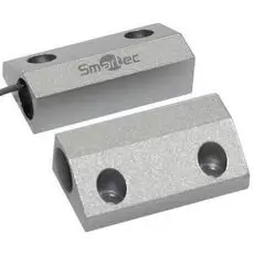 Датчик Smartec ST-DM130NC-SL магнитоконтактный, НЗ, серебряный, накладной для металлических дверей, зазор 50 мм