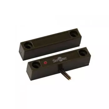 Датчик Smartec ST-DM135NC-BR магнитоконтактный, СИД индикация, коричневый, накладной для деревянных дверей, зазор 25 мм