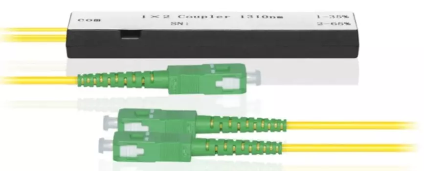 Делитель мощности SNR SNR-CPC-1x2-30/70-SC/APC оптический корпусный трехоконный 1х2-30/70 SC/APC