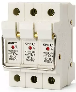 Держатель предохранителя CHINT 520488 с индикацией RT28N-32X 10х38 3П