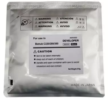 Картридж CET Девелопер для KONICA MINOLTA Bizhub C220/C280/C360 (CET) Black, 210г/пак, 570000 стр., CET8436