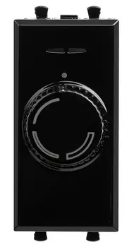 Диммер DKC 4402131 поворотный модульный, "Черный квадрат", 1 модуль, "Avanti"