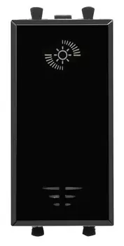 Диммер DKC 4402341 кнопочный модульный для LED ламп, "Черный квадрат", 1 модуль, "Avanti"