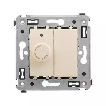 Диммер DKC 4405133 поворотный в стену, "Ванильная дымка", 2 модуля, "Avanti"