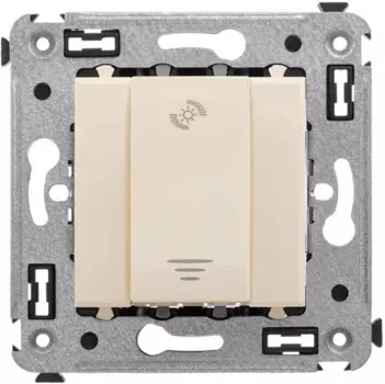 Диммер DKC 4405343 кнопочный в стену, "Ванильная дымка", 2 модуля, "Avanti"