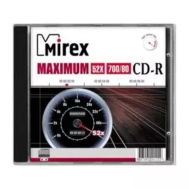 Диск CD-R Mirex 201229 700 Mb, 52х, Maximum, Slim Case, 1шт